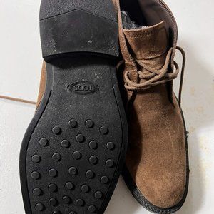 tods Brown suede polaco ankle boots